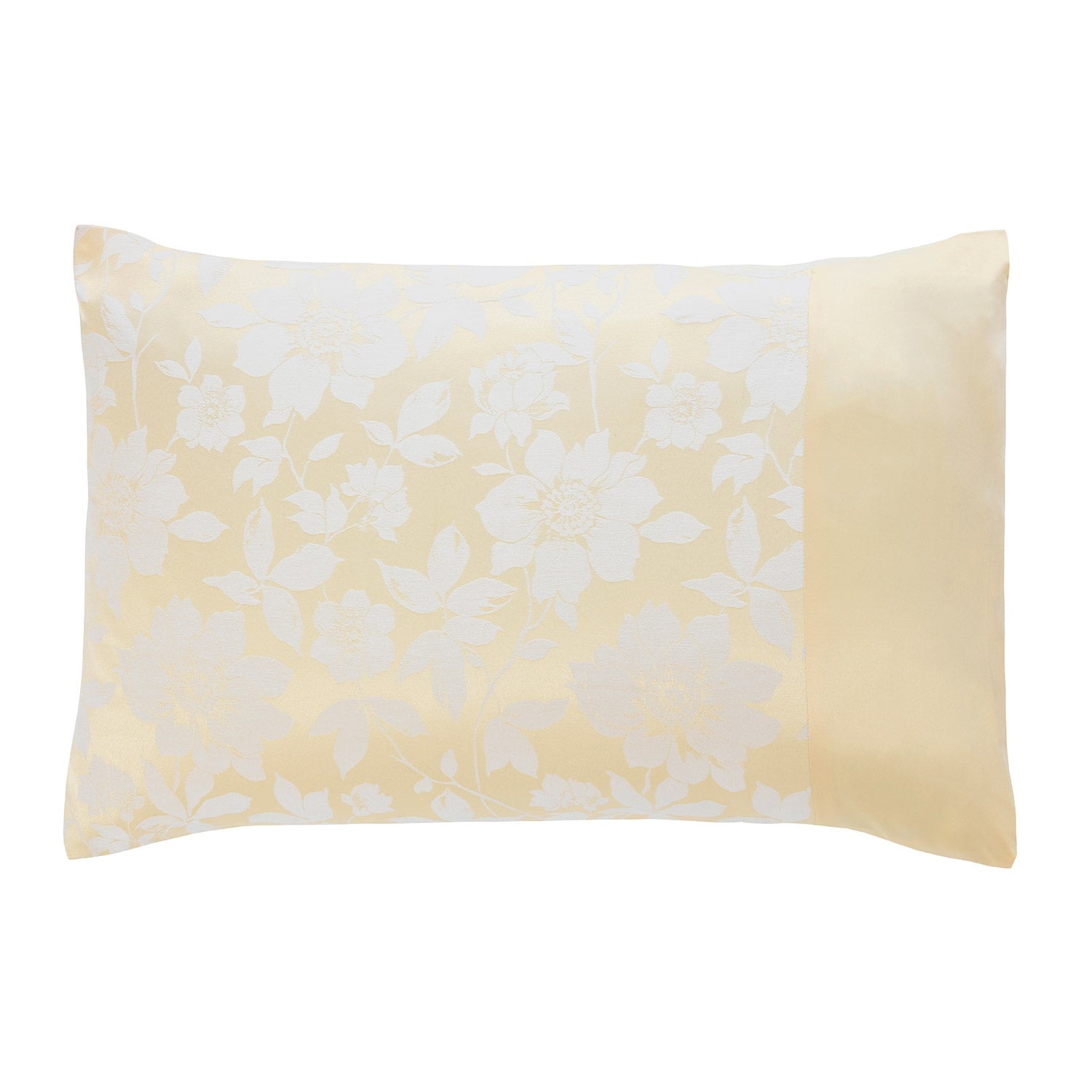 Lottie Lemon Luxury Jacquard Housewife Pillowcase Pair Julian Charles