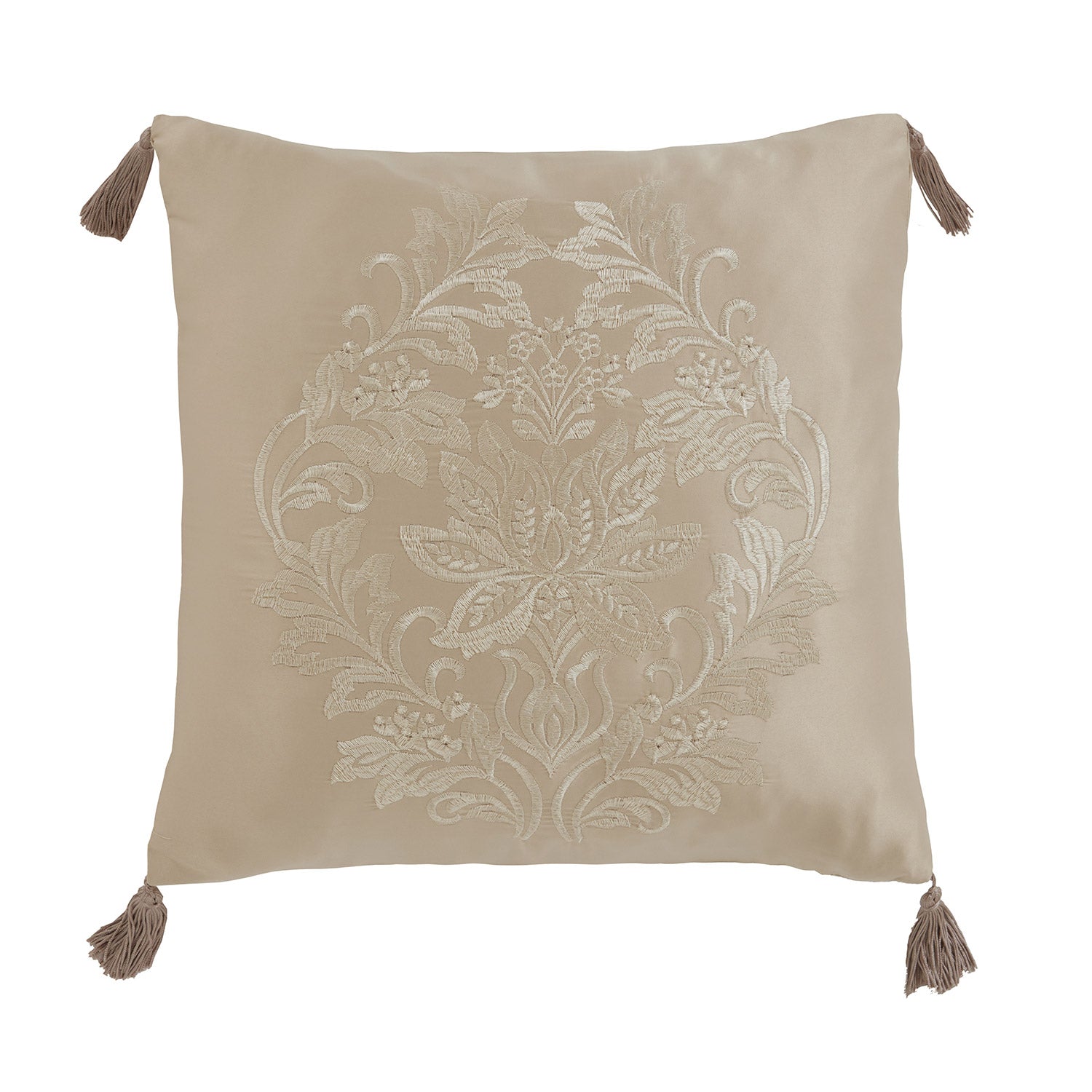 Victoria Gold Jacquard Square Cushion (45x45) Julian Charles Home