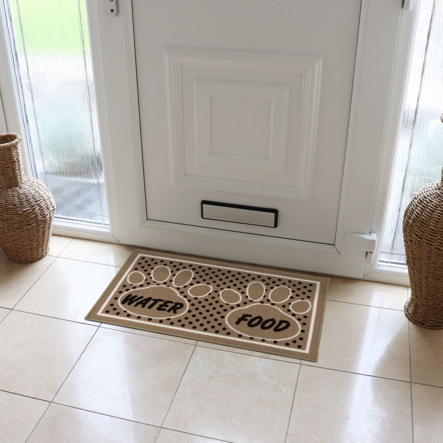 Dinner Time Paw Brown Pet Mat