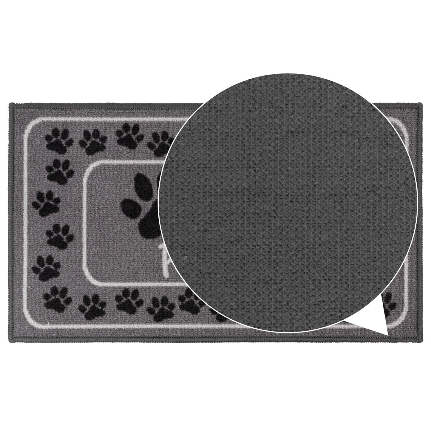 Pawfect Paw Print Grey Pet Mat