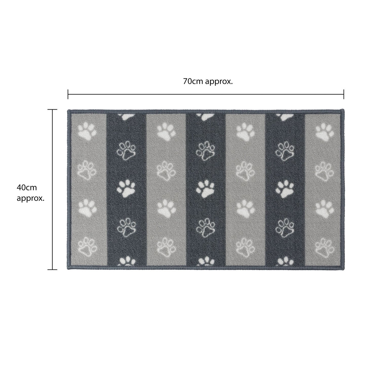 Paw Prints Grey Pet Mat