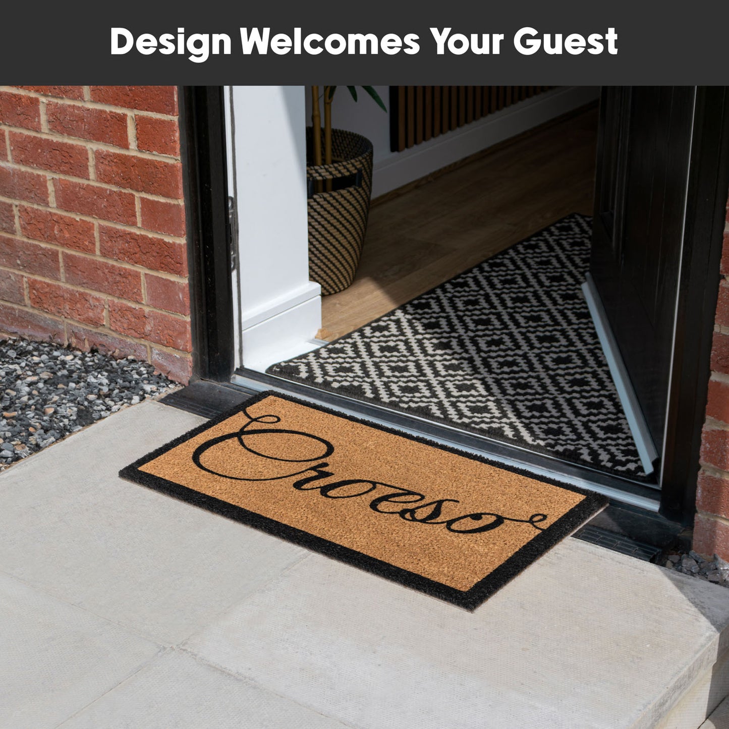 Croeso Eco-Friendly Latex Backed Coir Entrance Doormat