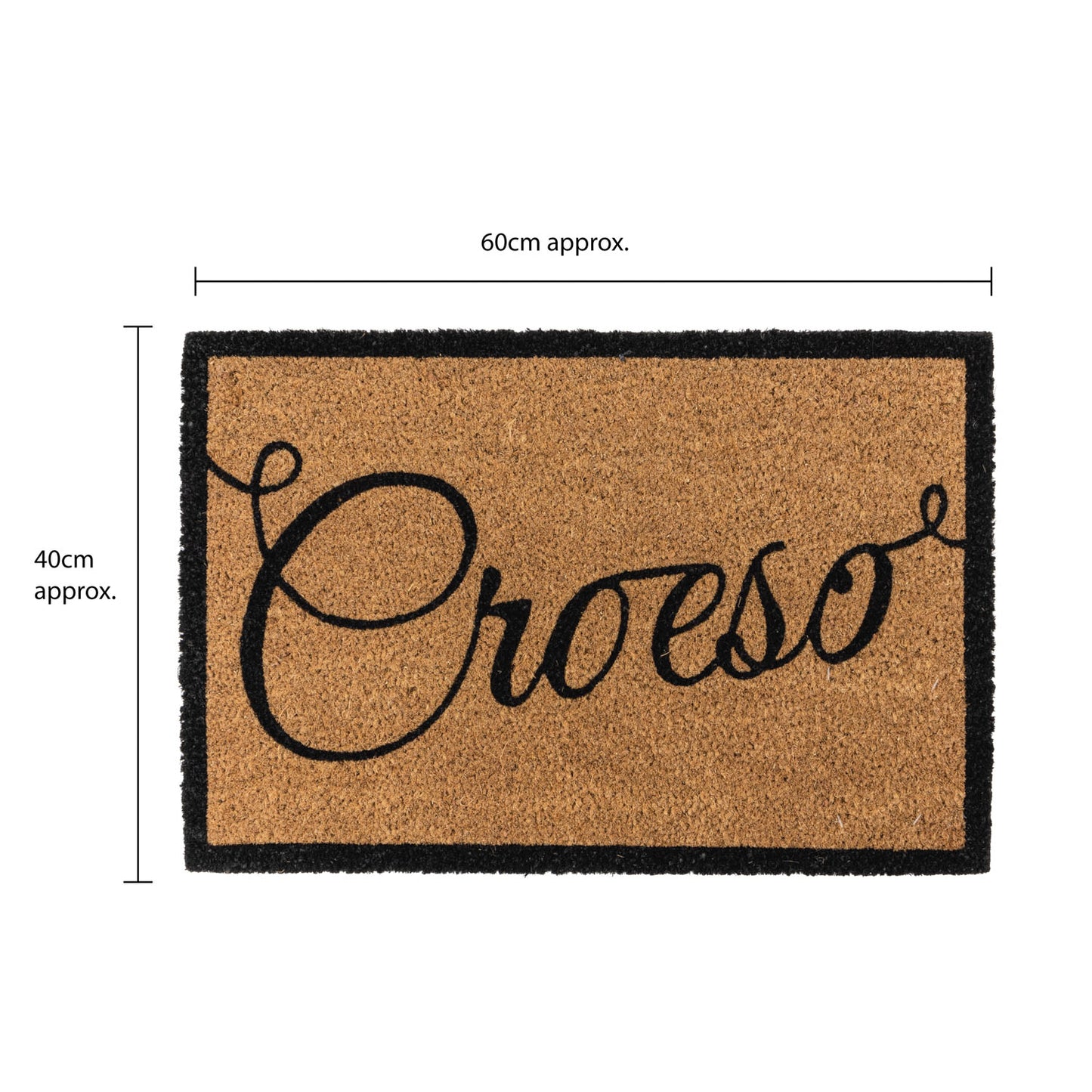 Croeso Eco-Friendly Latex Backed Coir Entrance Doormat