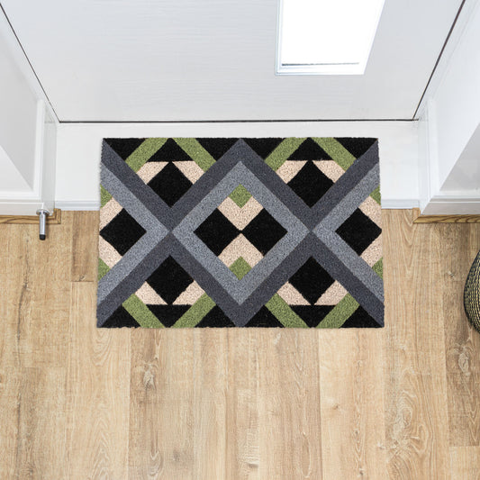 Geo Eco-Friendly Latex Backed Coir Entrance Doormat