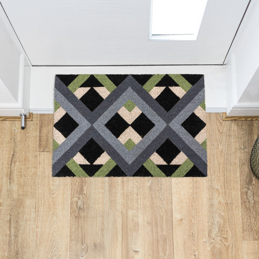 Geo Eco-Friendly Latex Backed Coir Entrance Doormat