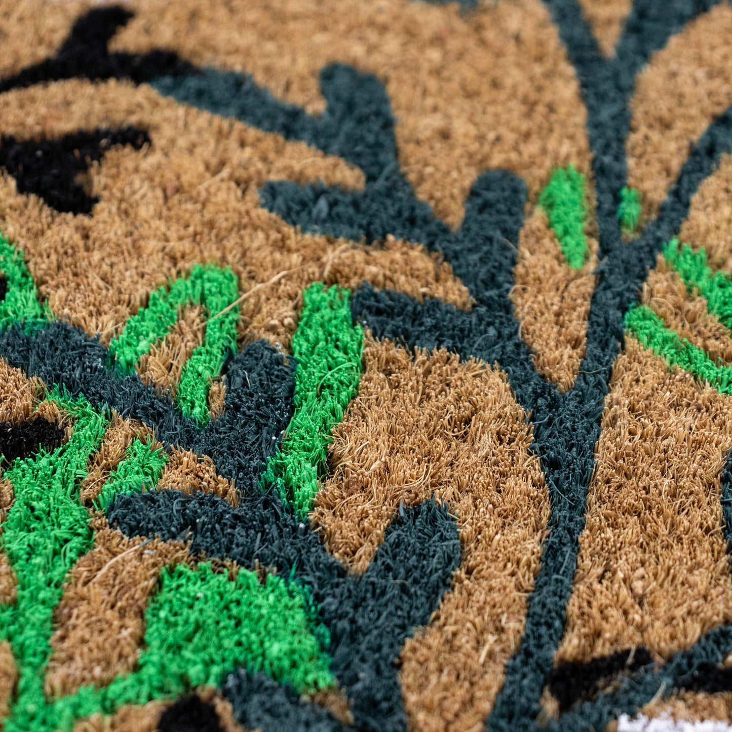 Leaves Eco-Friendly Latex Backed Coir Entrance Doormat