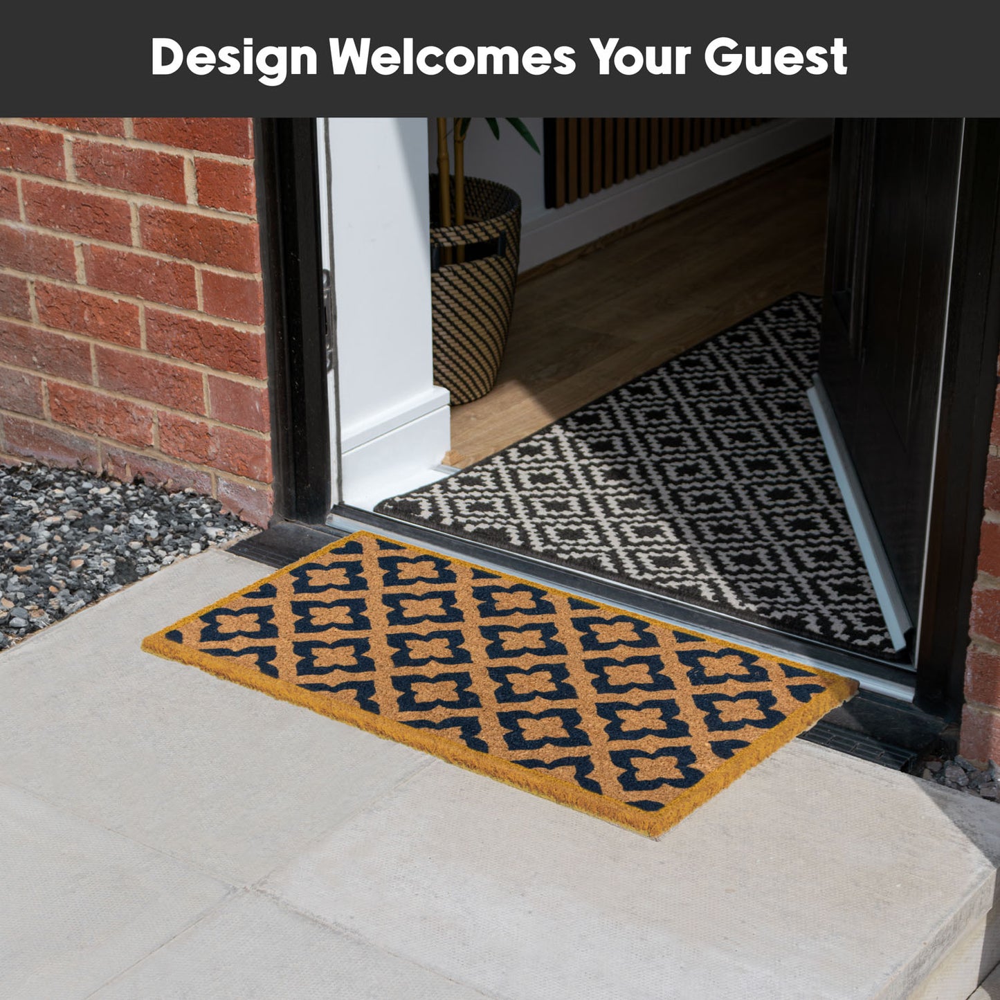 Vintage Eco-Friendly Latex Backed Coir Entrance Doormat
