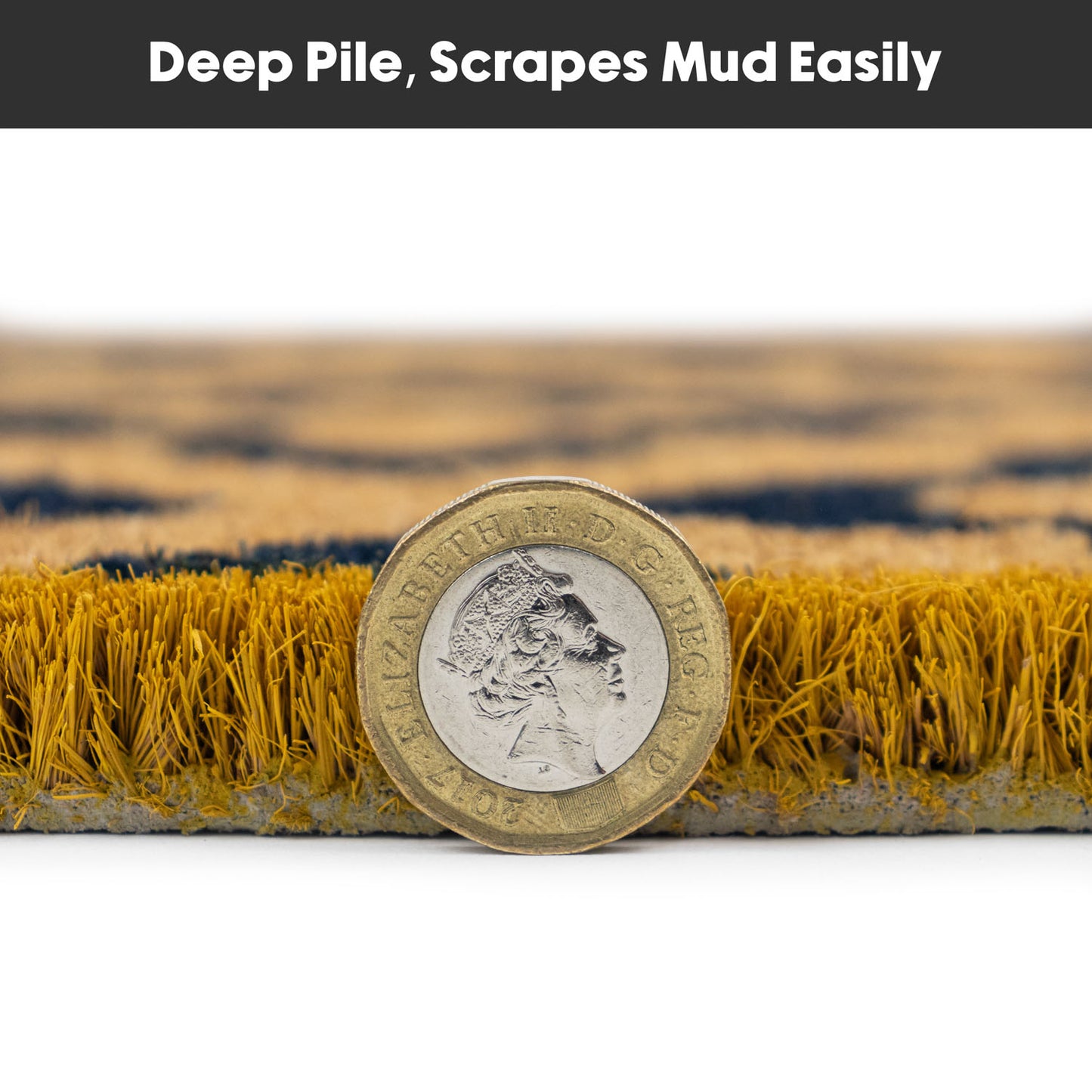 Vintage Eco-Friendly Latex Backed Coir Entrance Doormat