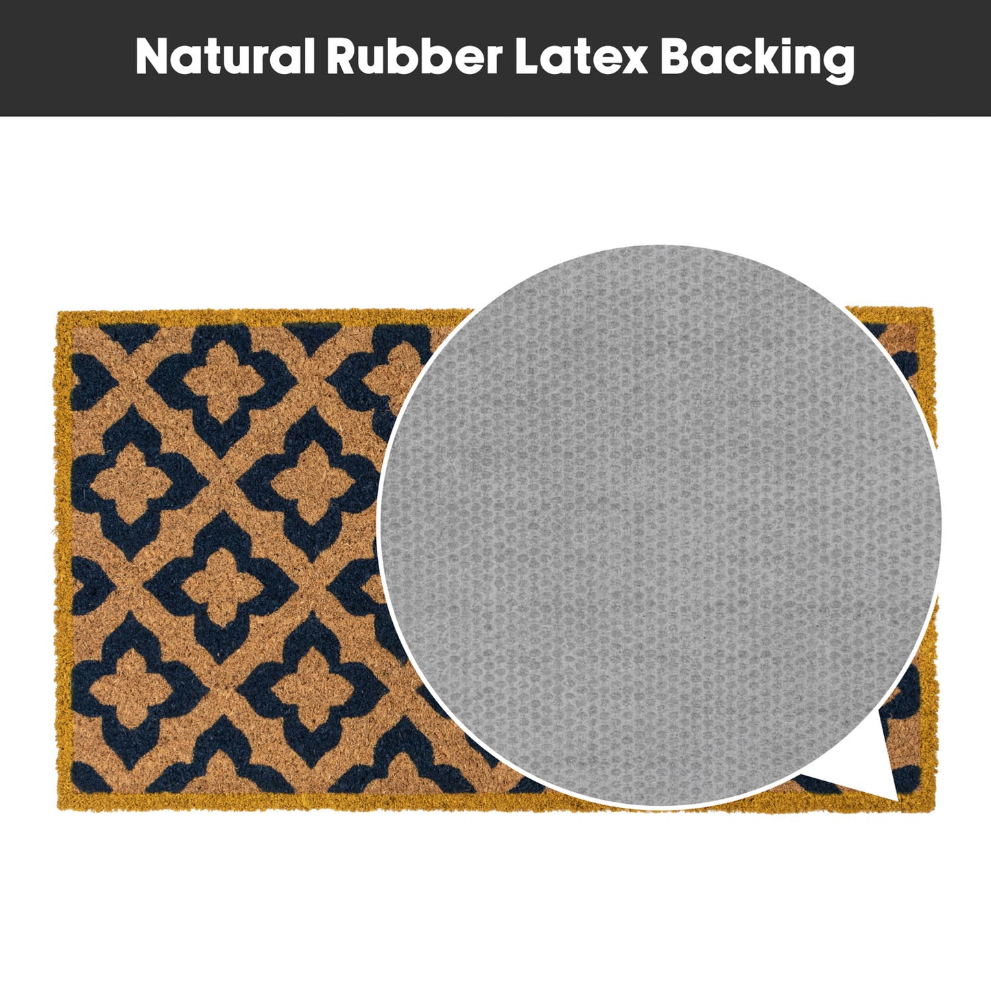 Vintage Eco-Friendly Latex Backed Coir Entrance Doormat