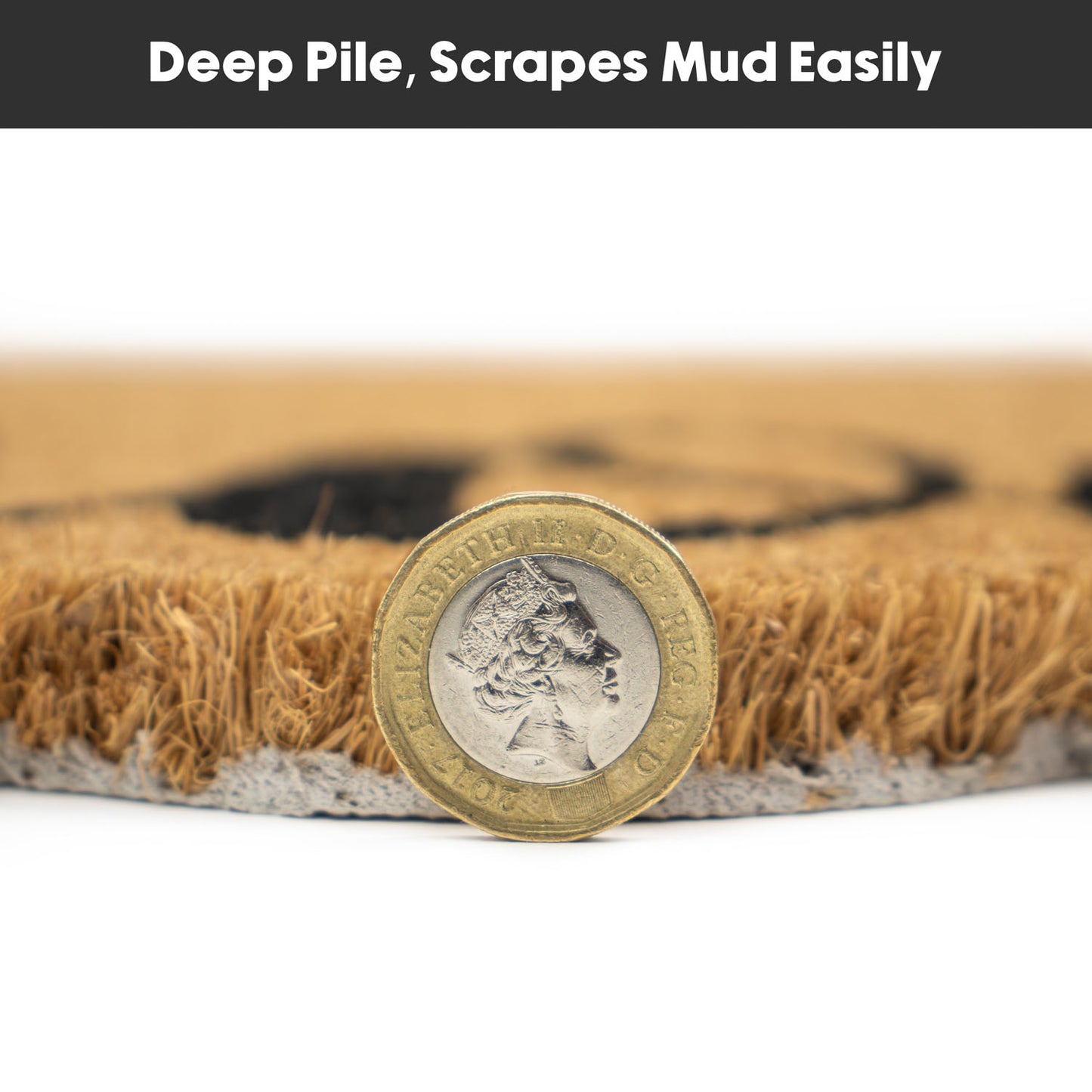 Shaped Welcome Eco-Friendly Latex Backed Coir Entrance Doormat