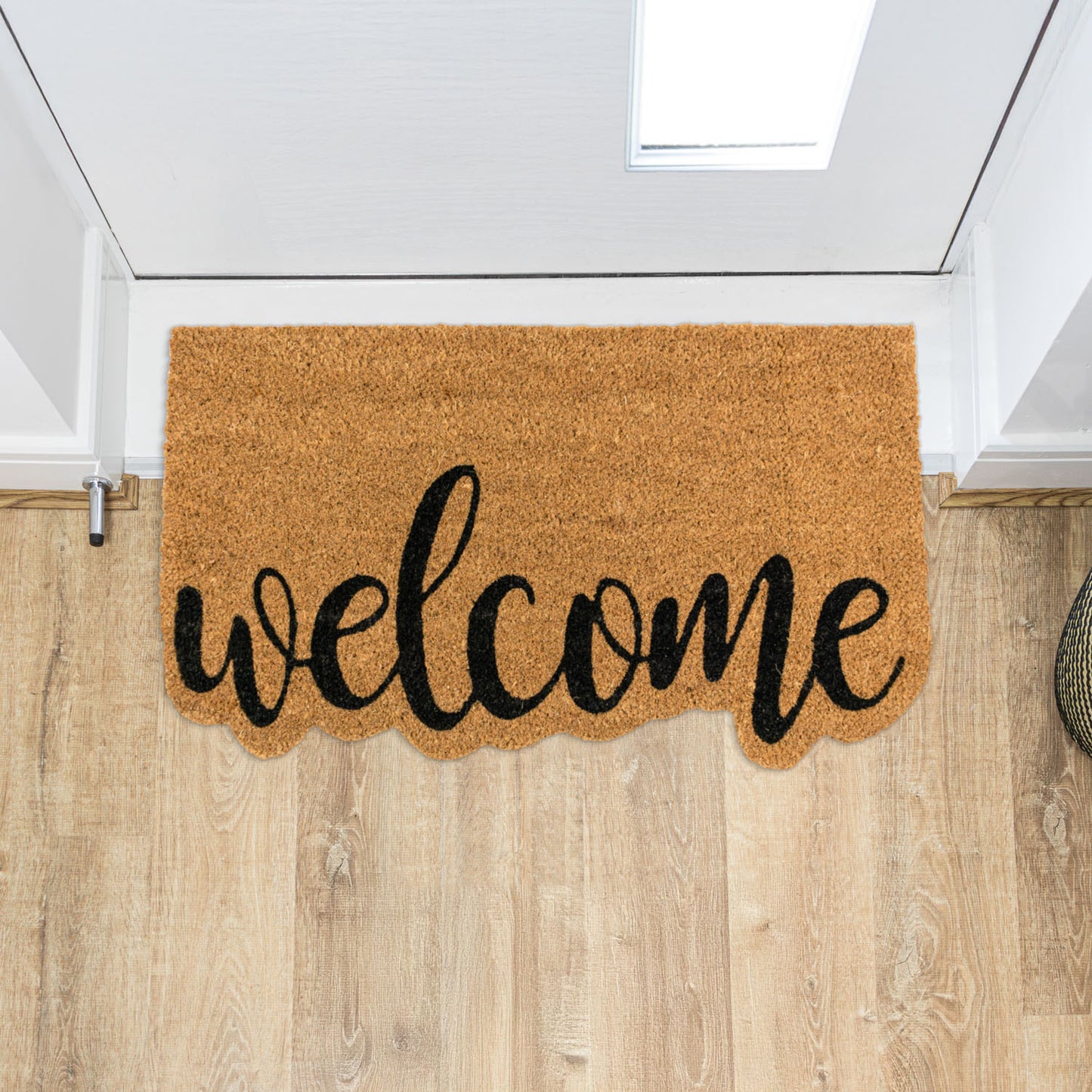 Shaped Welcome Eco-Friendly Latex Backed Coir Entrance Doormat