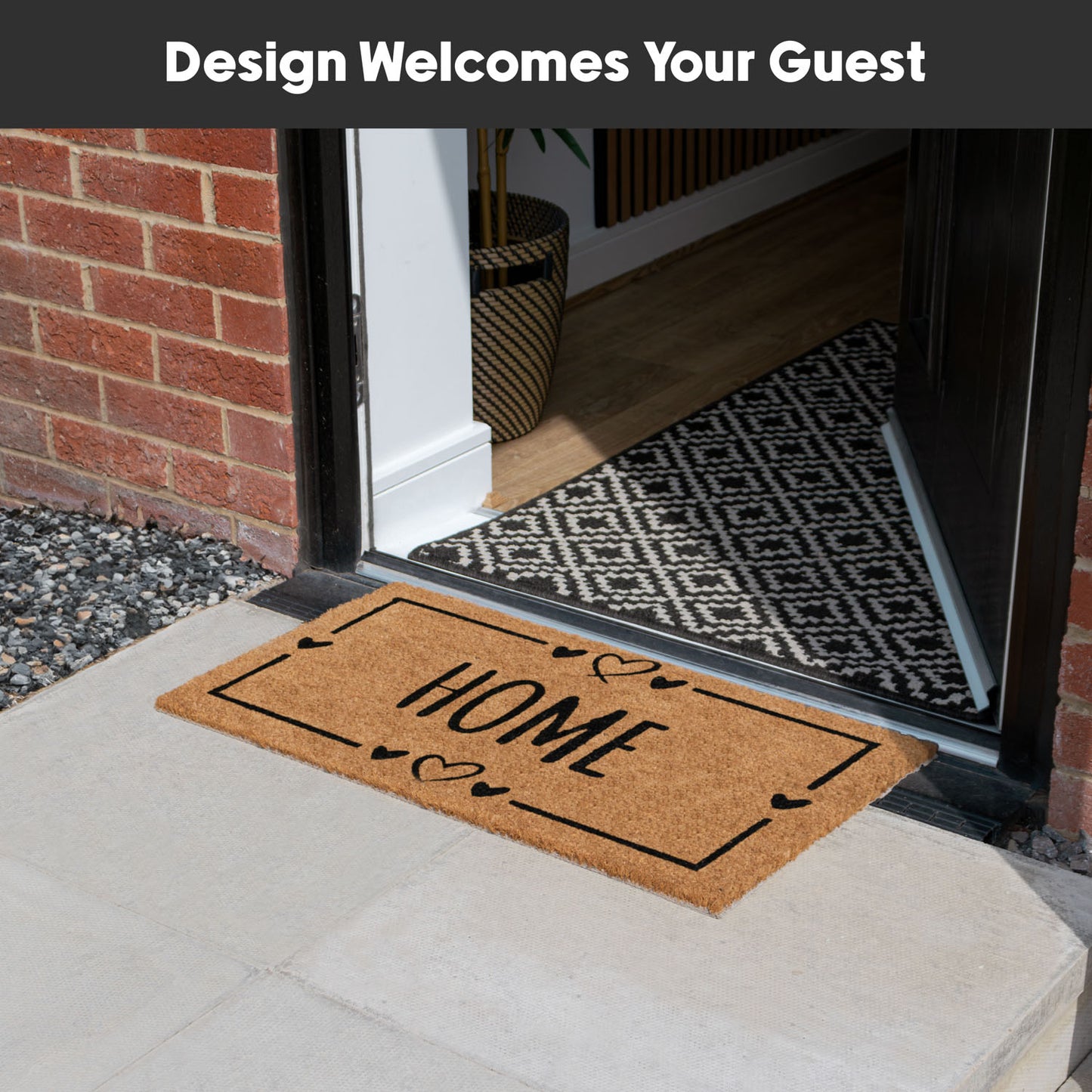Home Hearts Eco-Friendly Latex Backed Coir Entrance Doormat