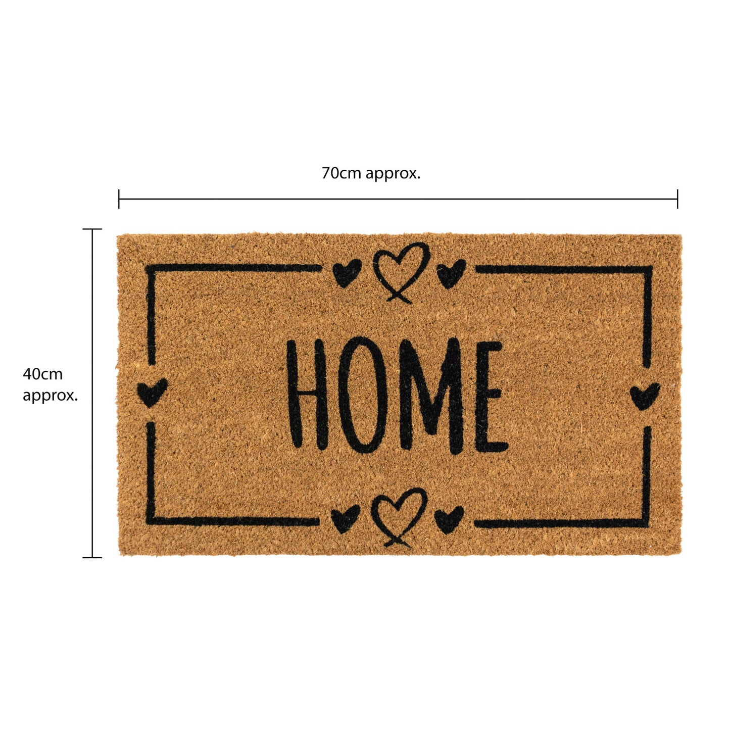 Home Hearts Eco-Friendly Latex Backed Coir Entrance Doormat