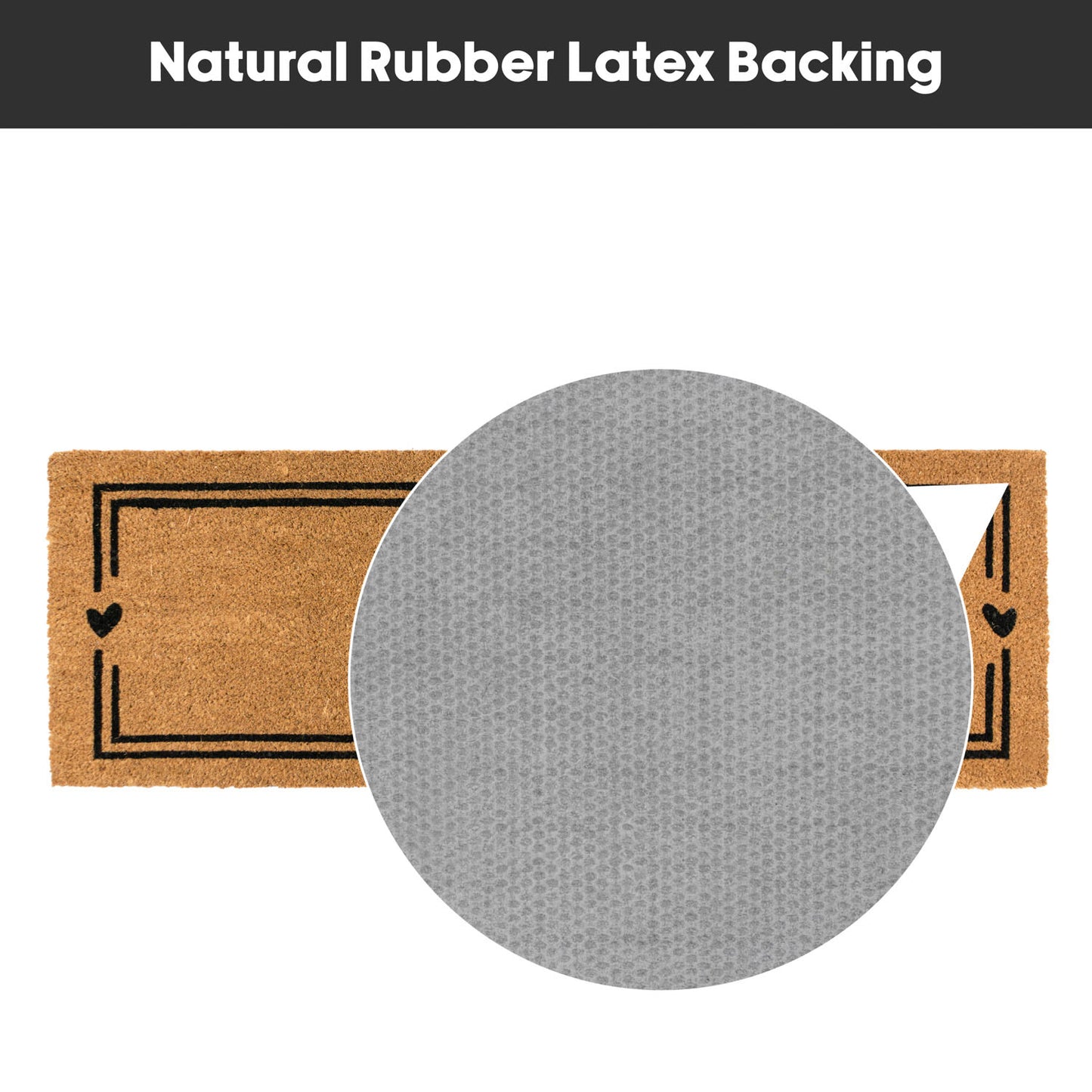 Home Hearts Eco-Friendly Latex Backed Coir Entrance Doormat Runner