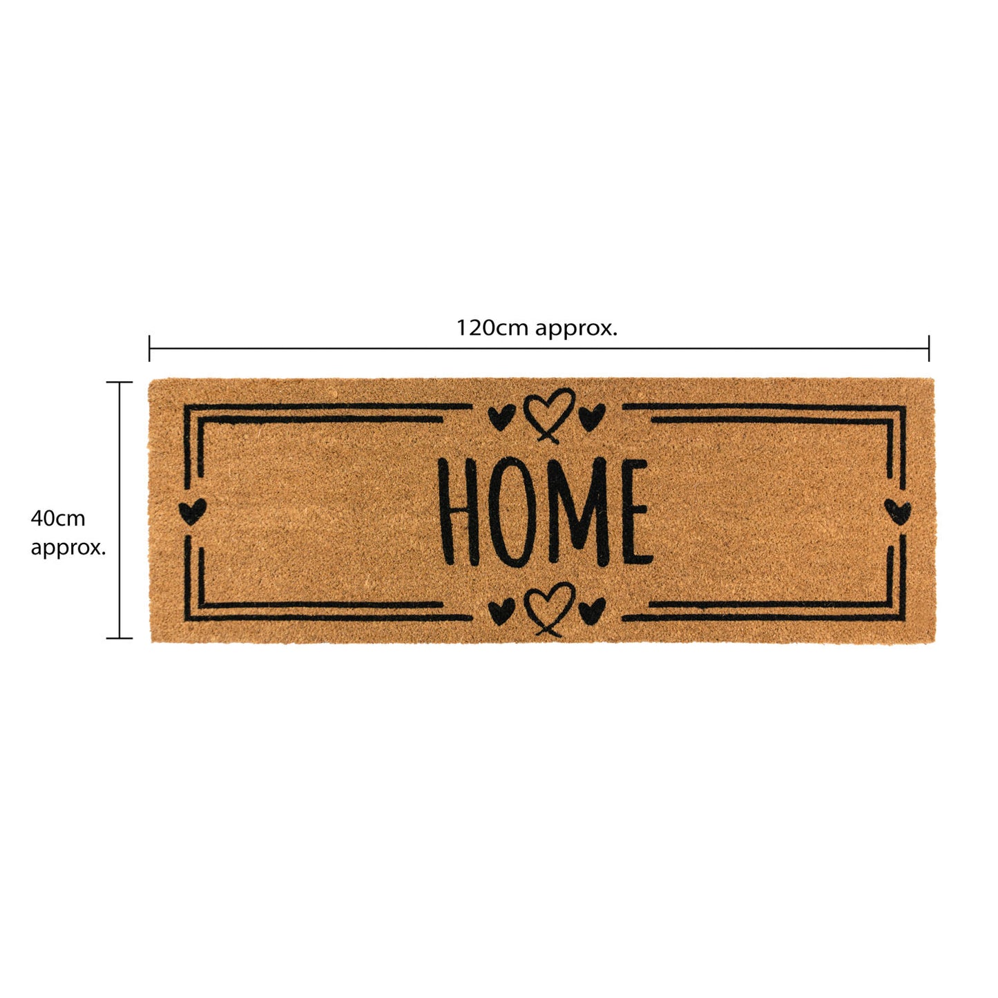 Home Hearts Eco-Friendly Latex Backed Coir Entrance Doormat Runner