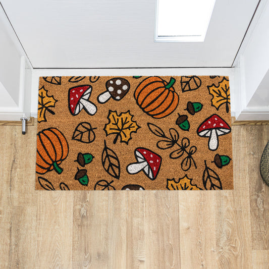 Autumn Latex Backed Coir Entrance Doormat