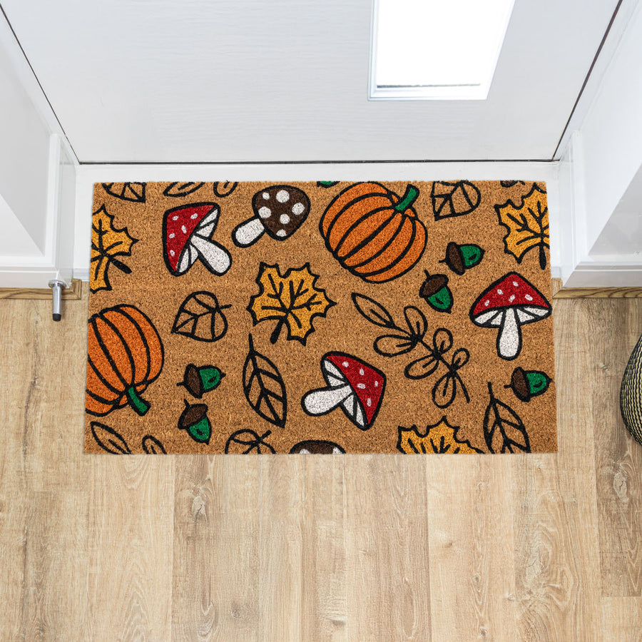 Autumn Latex Backed Coir Entrance Doormat