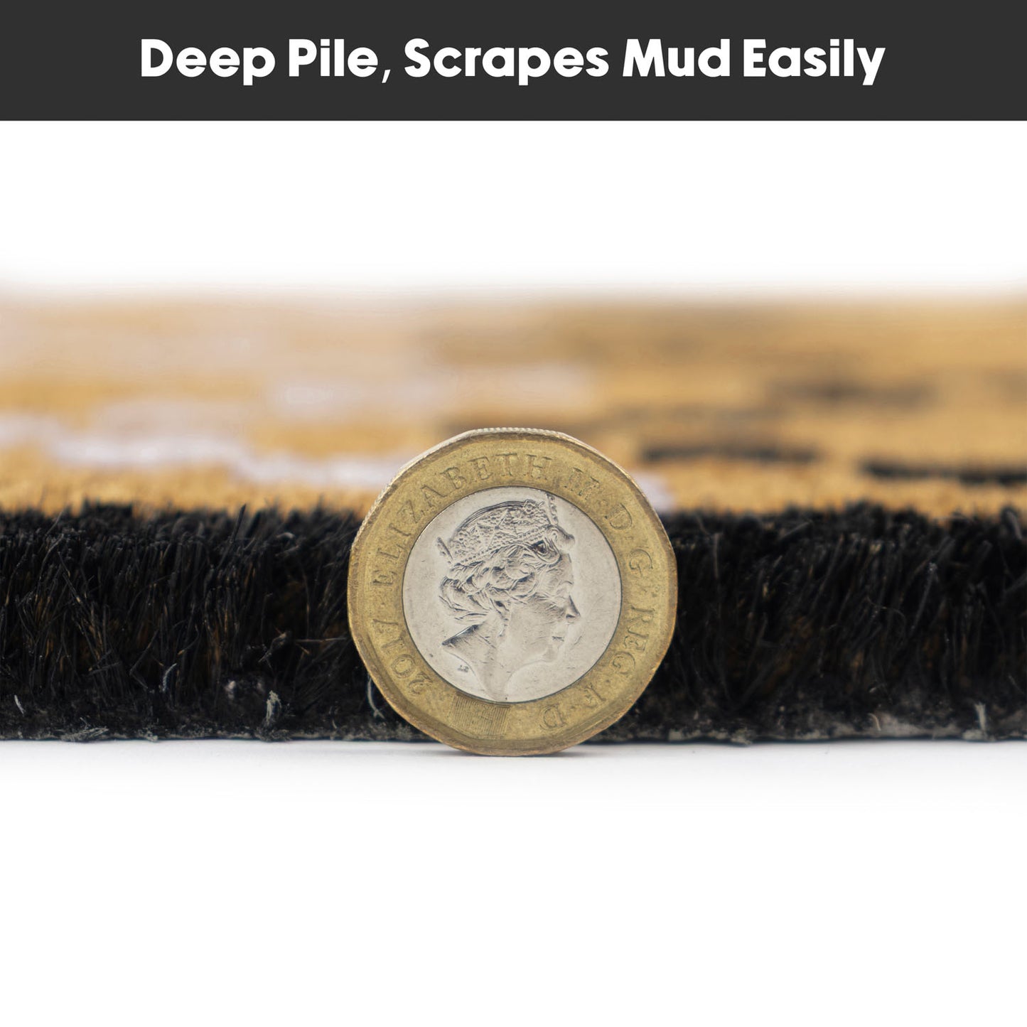 Diamond Pixel Eco-Friendly Latex Backed Coir Entrance Doormat