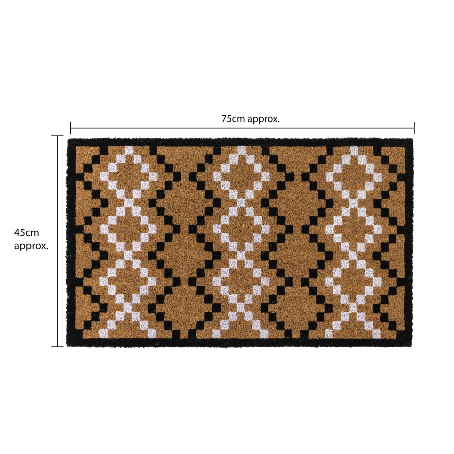 Diamond Pixel Eco-Friendly Latex Backed Coir Entrance Doormat