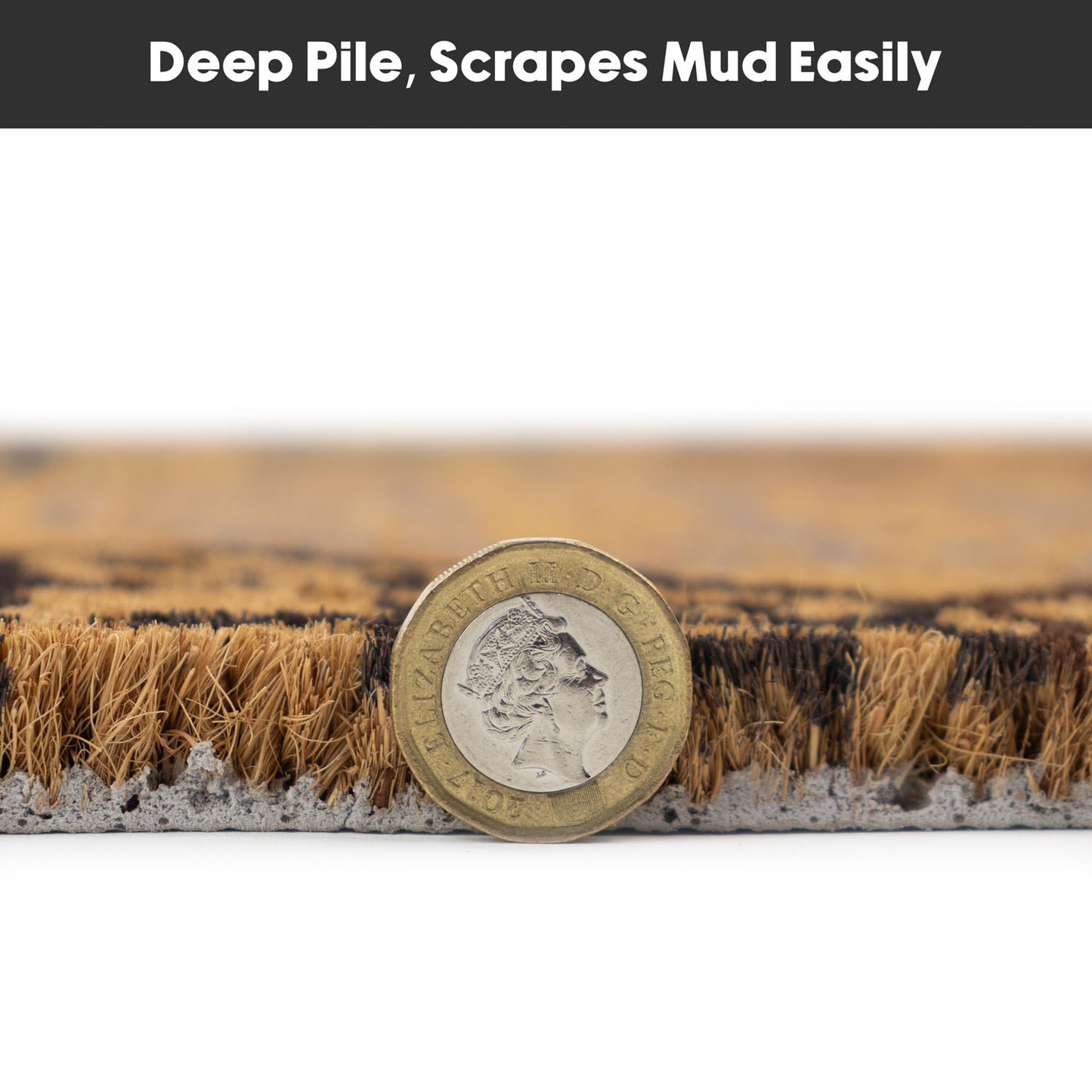 Tiles Eco-Friendly Latex Backed Coir Entrance Doormat