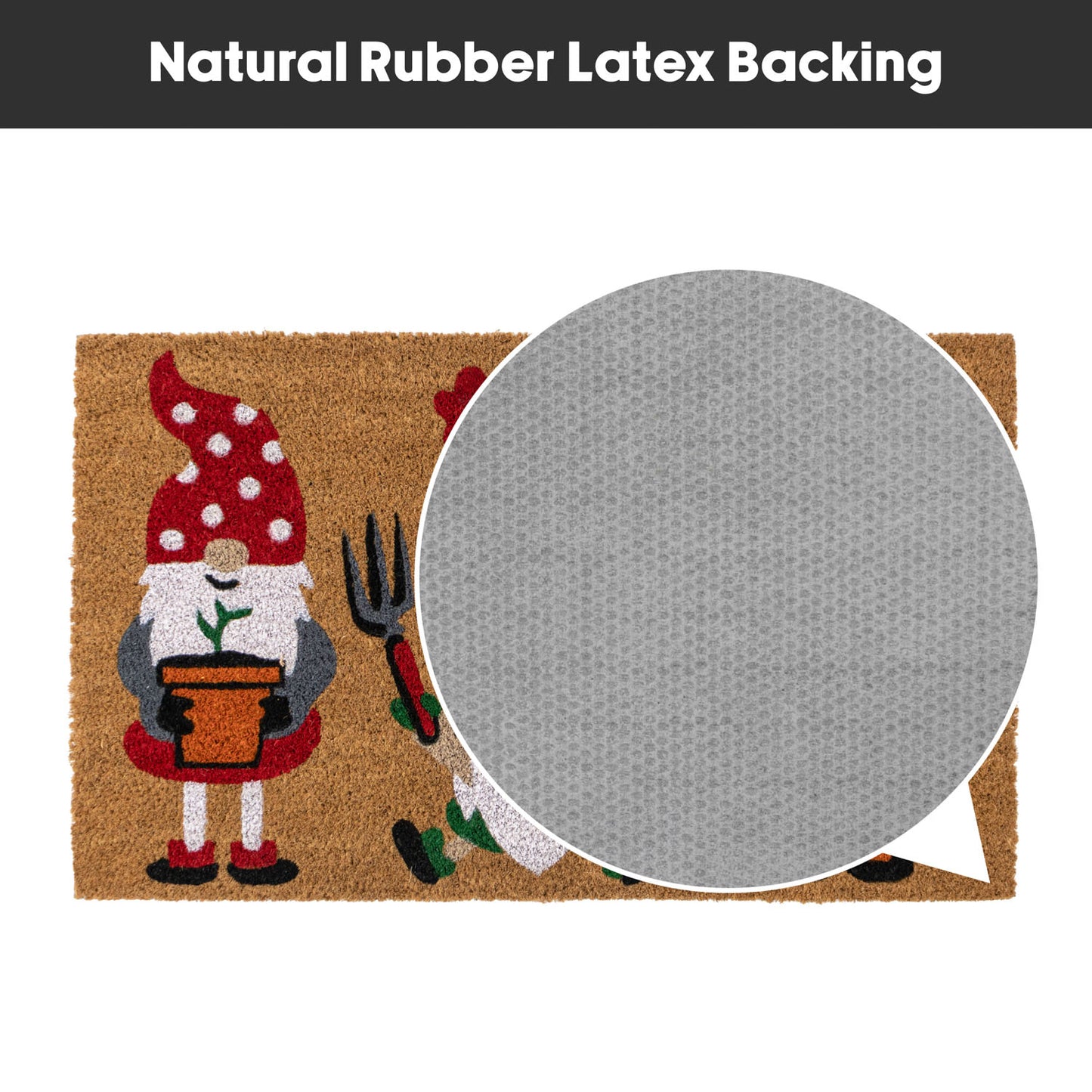 Gardening Gonks Eco-Friendly Latex Backed Coir Entrance Doormat