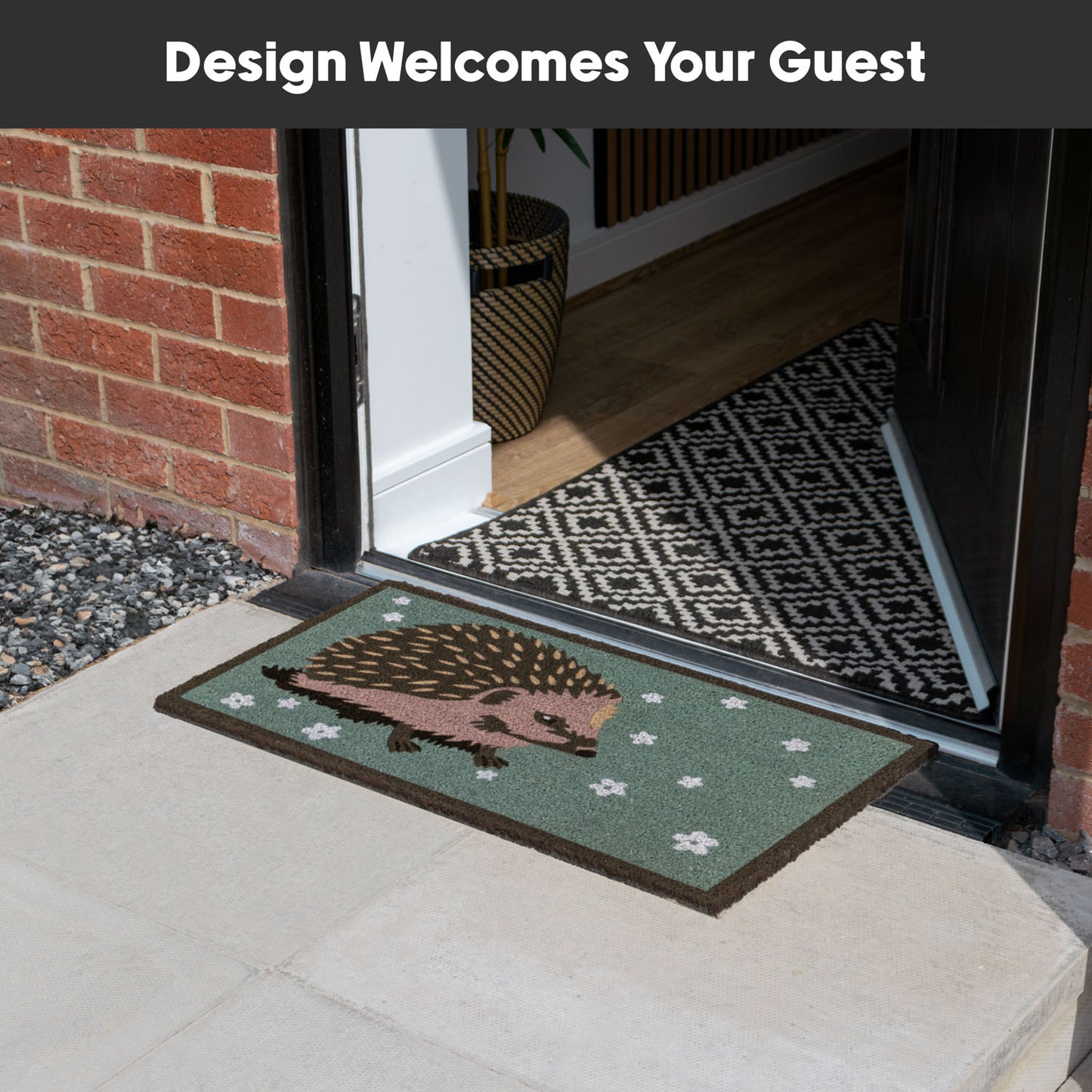 Hedgehog Eco-Friendly Latex Backed Coir Entrance Doormat