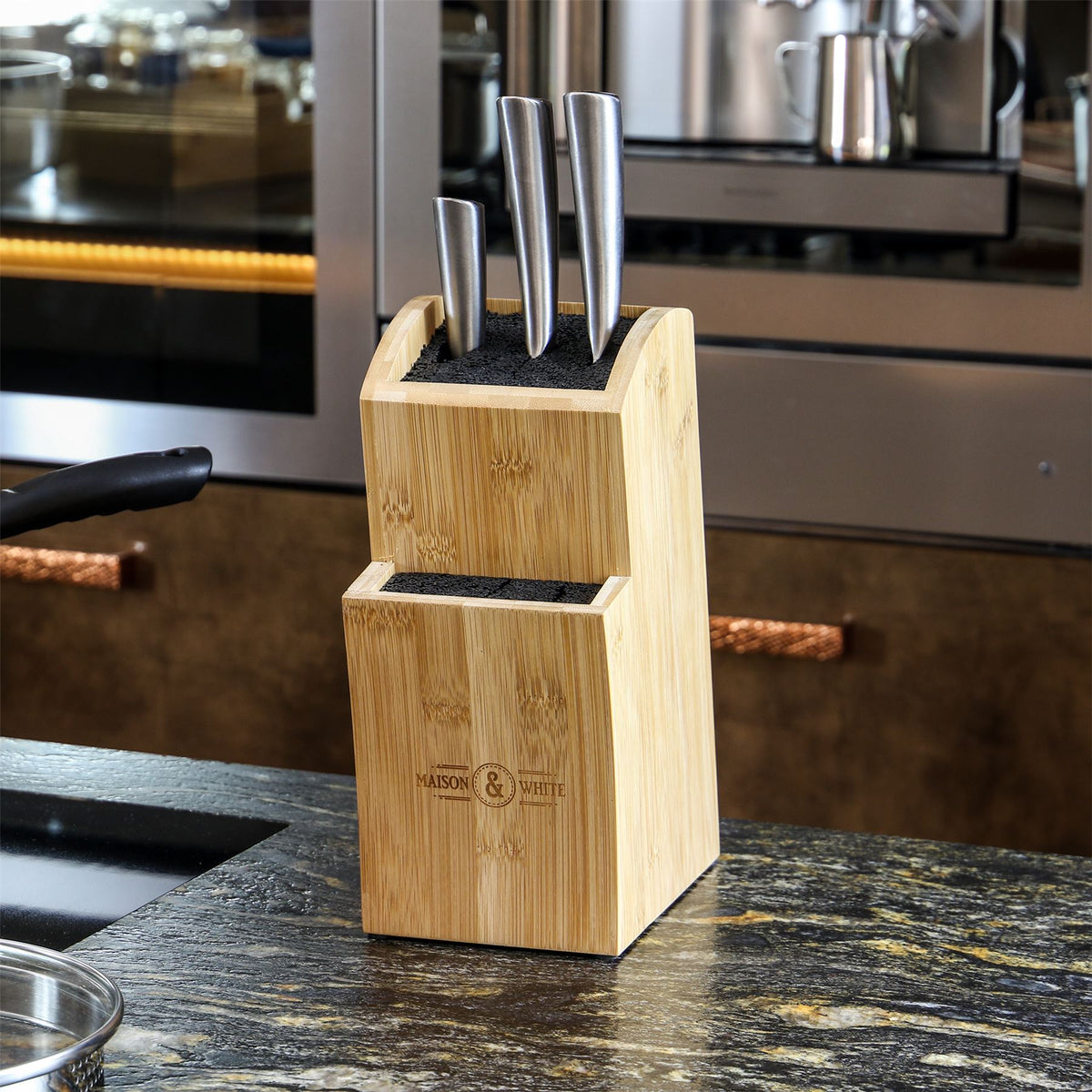 Universal Bamboo Knife Block