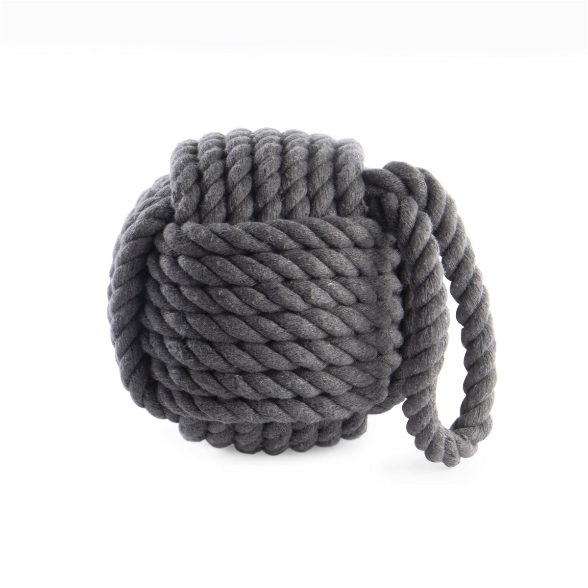 Rope Knot Door Stop Grey