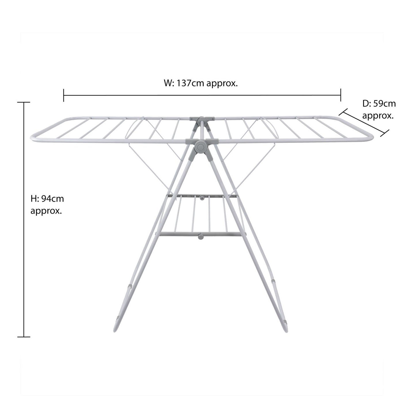 Strong Winged Clothes Drying Airer 12m
