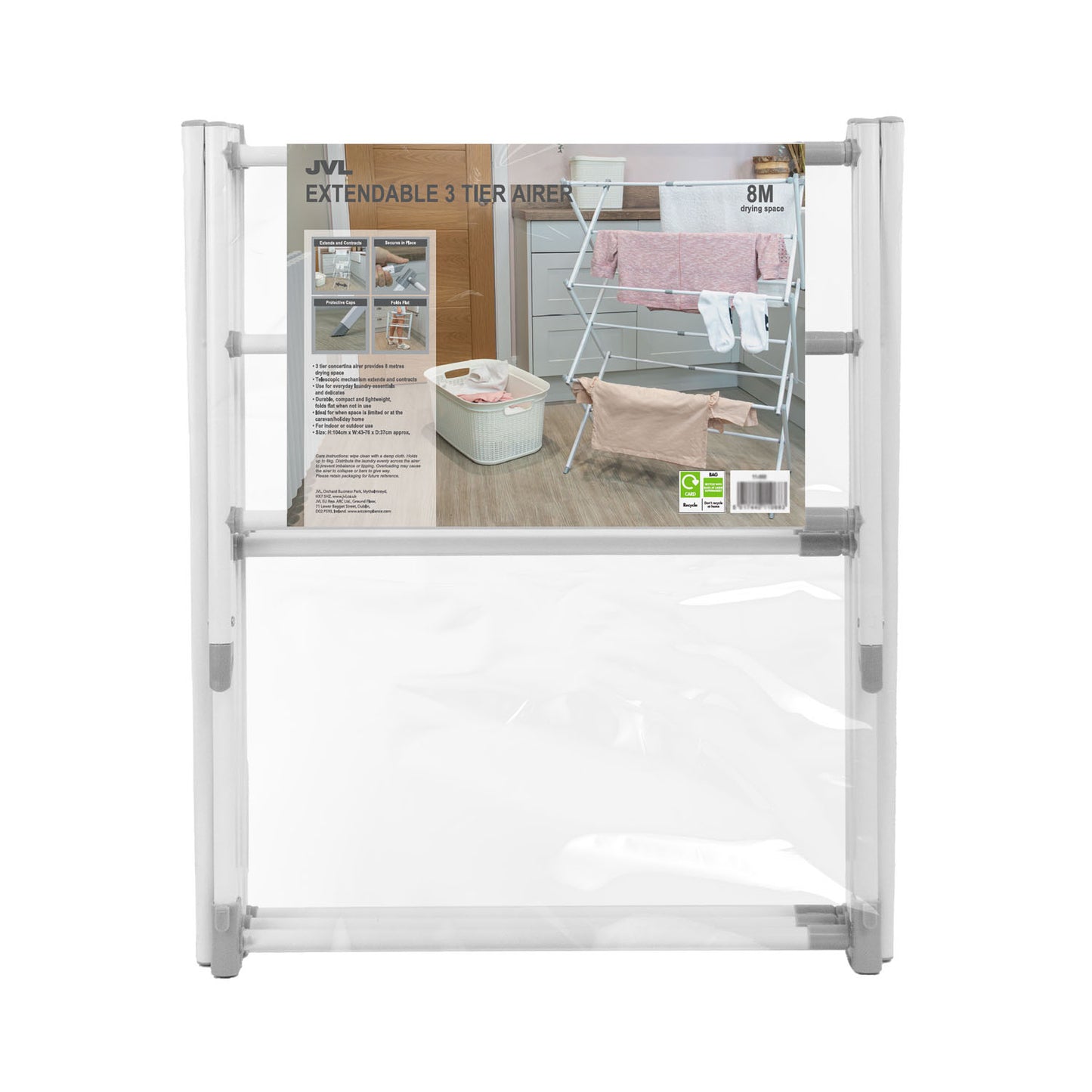 Extendable 3 Tier Concertina Clothes Airer