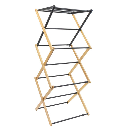 Bamboo Extendable 3 Tier Concertina Clothes Airer