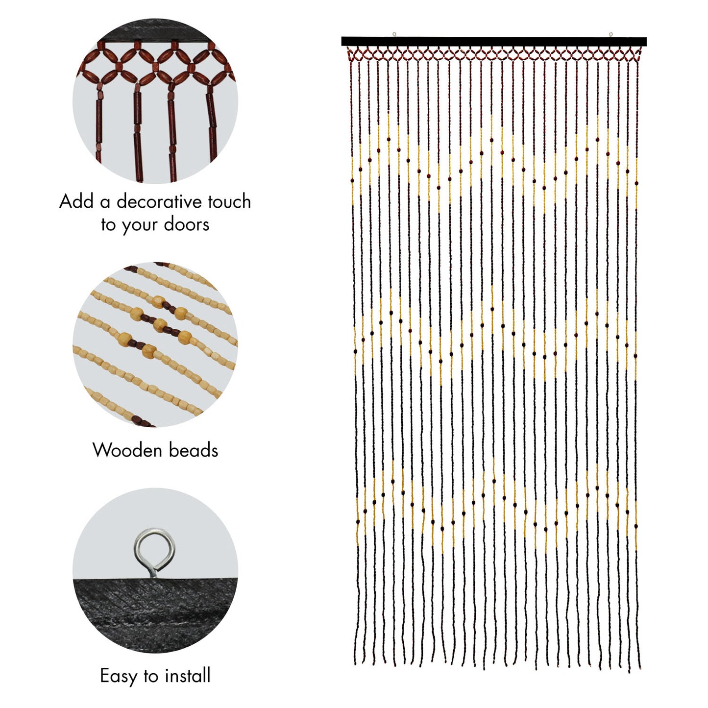 Tuscany Waves Beaded Door Curtain