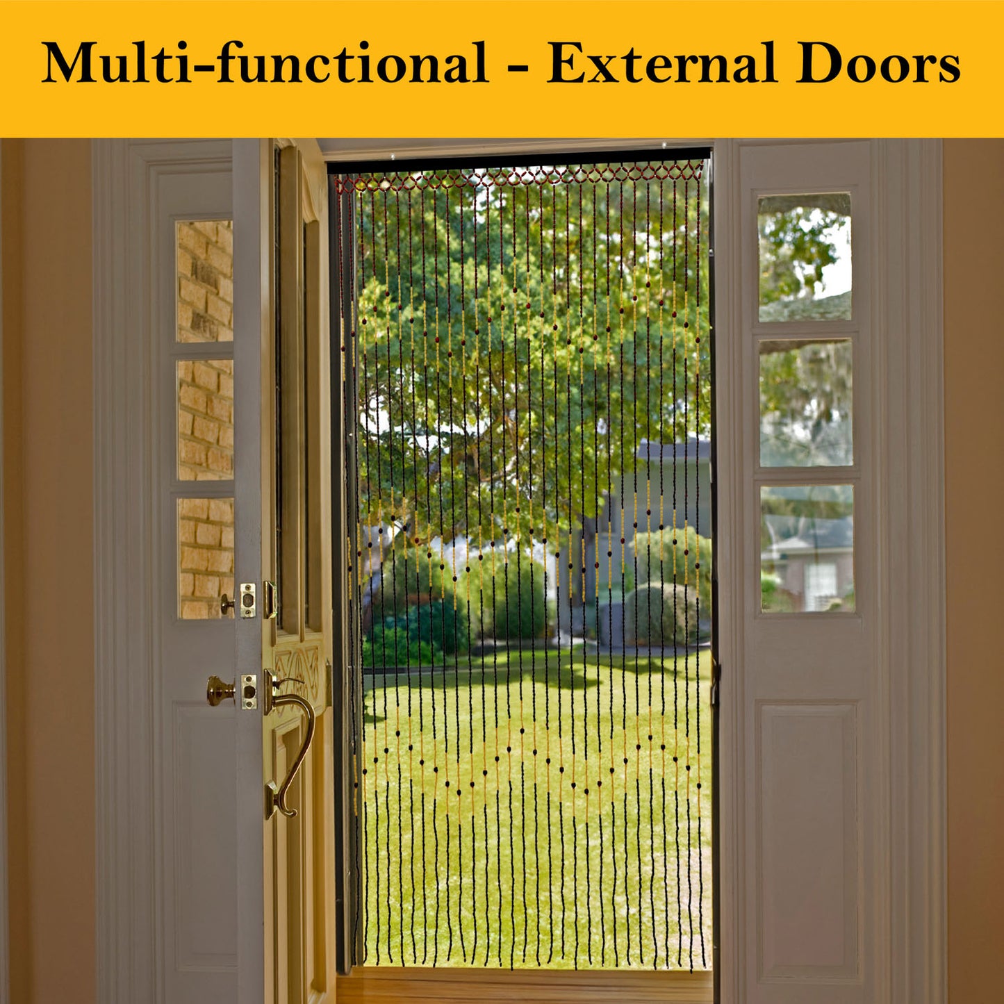 Tuscany Waves Beaded Door Curtain