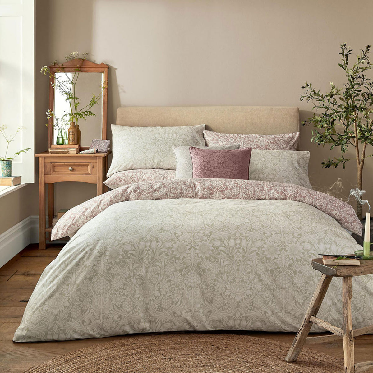 William Morris At Home Sunflower Clay Cotton Duvet Set