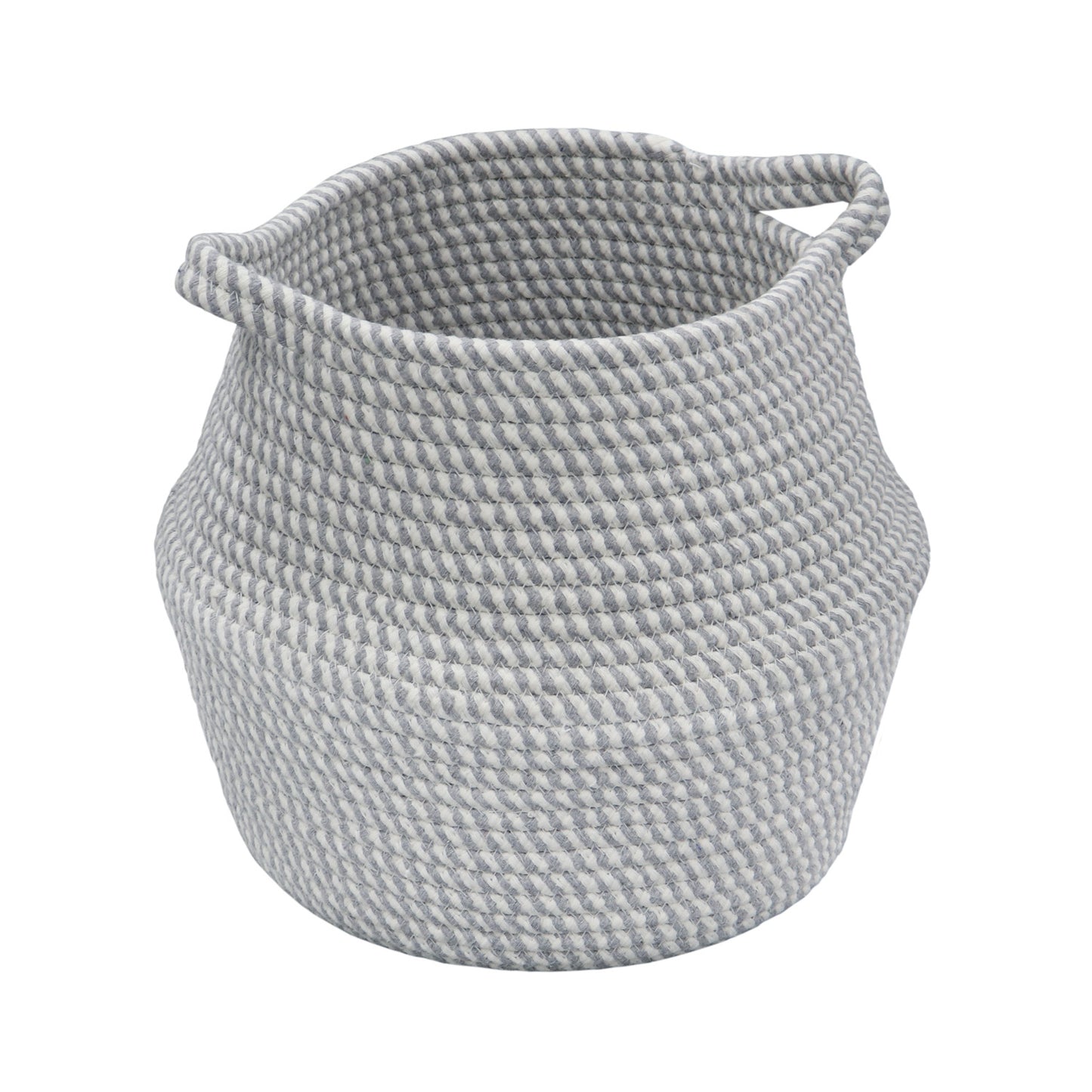 Edison Grey Round Belly Cotton Rope Storage Basket - Medium