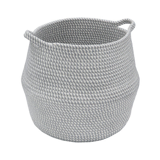 Edison Grey Round Belly Cotton Rope Storage Basket - Large
