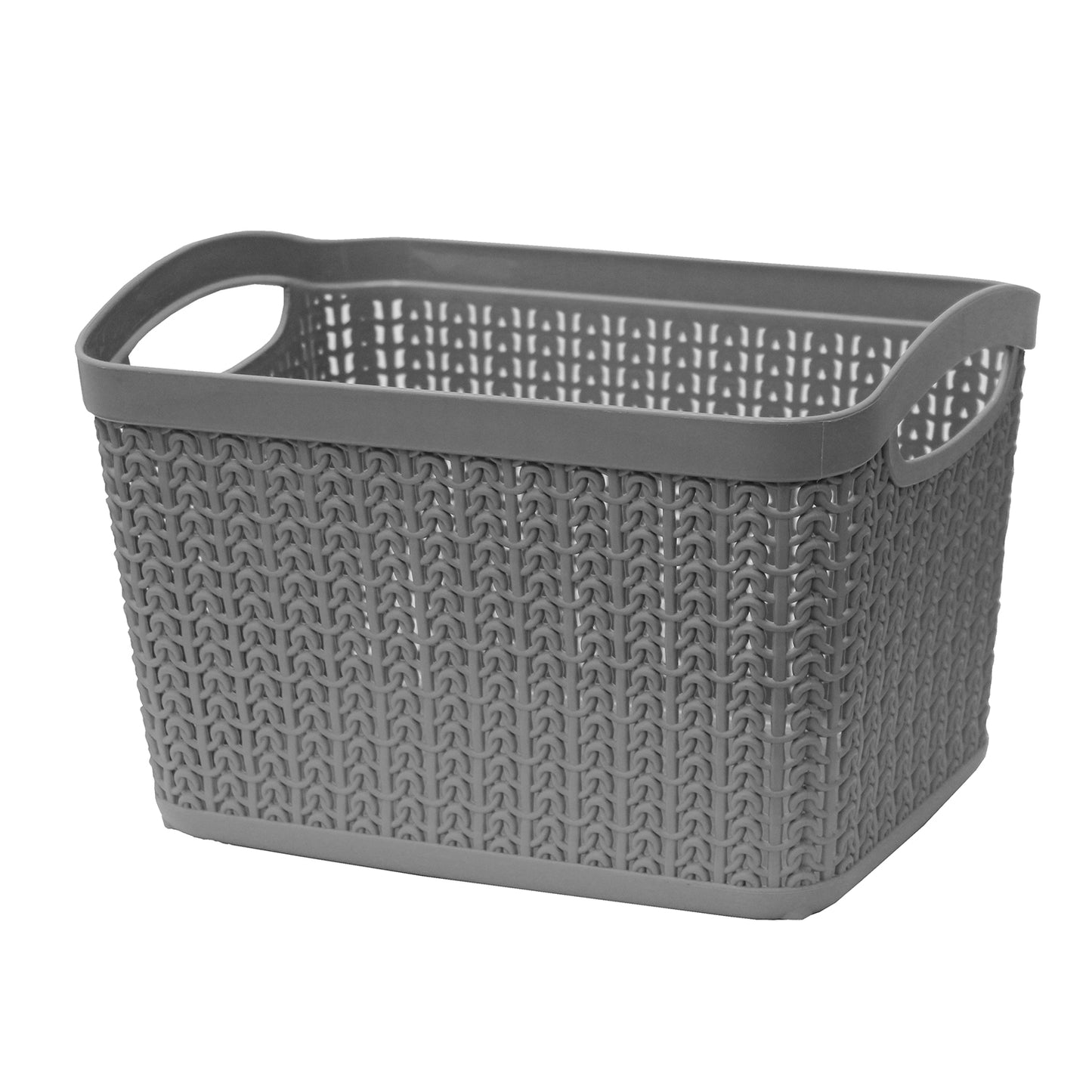 Loop Grey 6.6L Rectangular Storage Basket