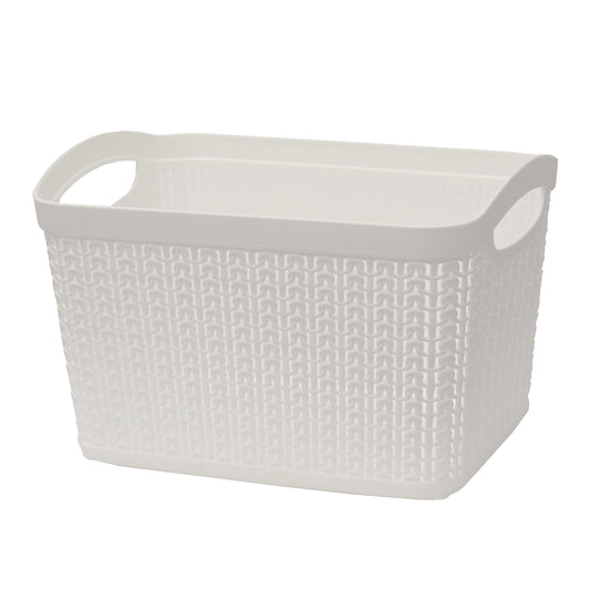 Loop Ivory 6.6L Rectangular Storage Basket