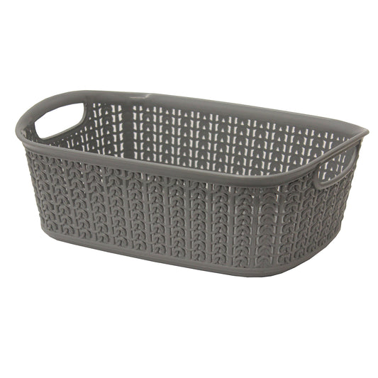 Loop Grey 3L Rectangular Storage Basket