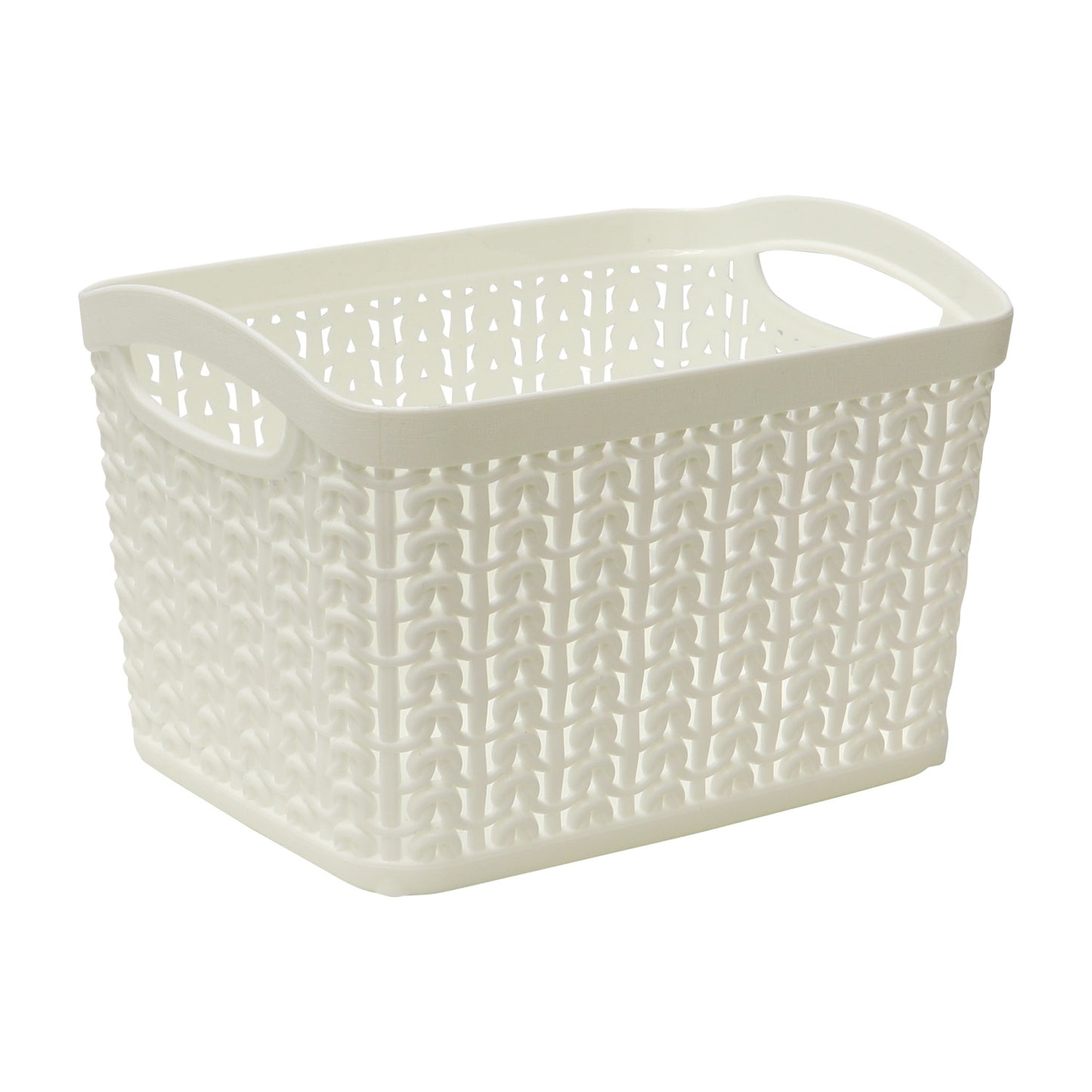 Loop Ivory Set of 3 1.5L Rectangular Storage Baskets