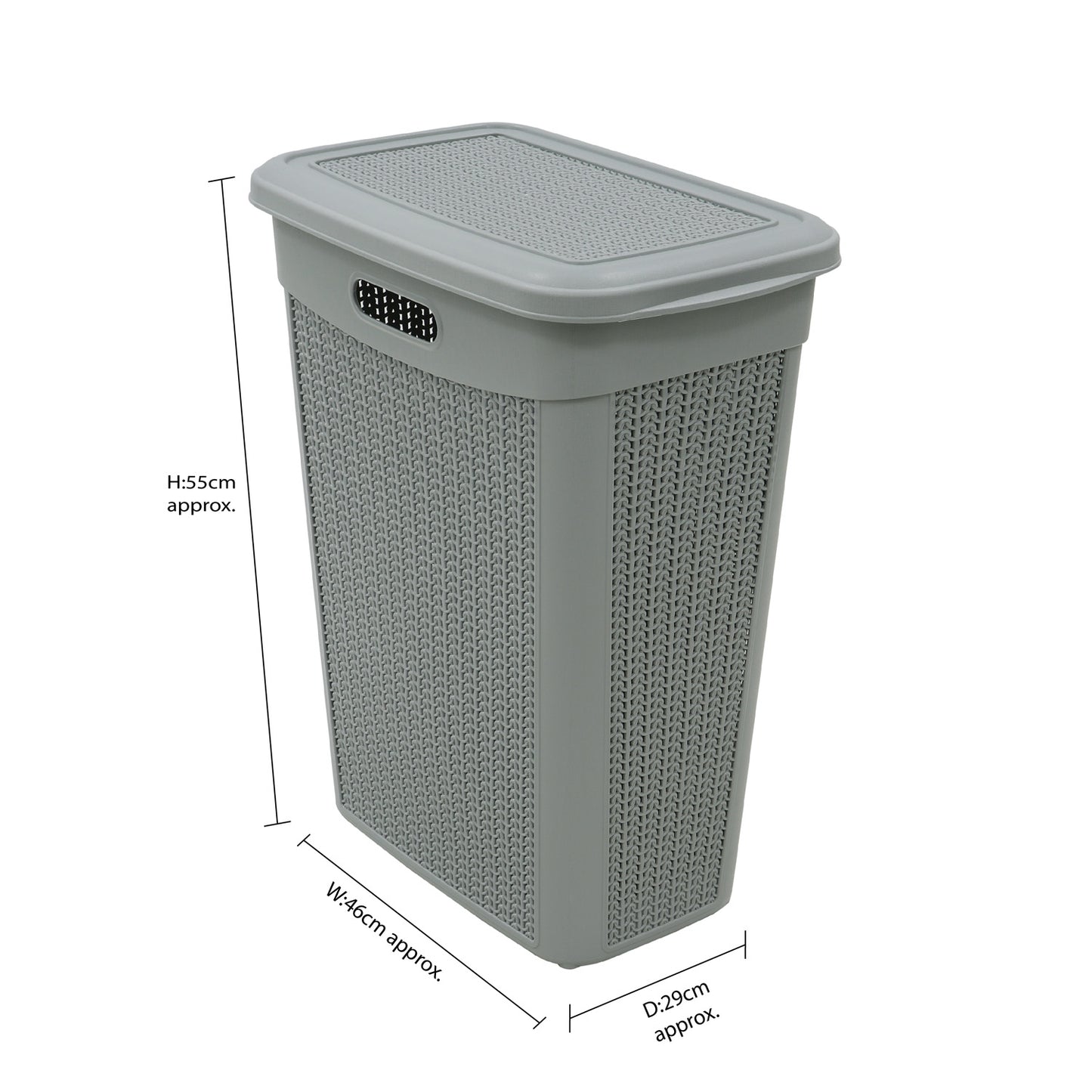 Loop Grey 43L Slim Laundry Basket