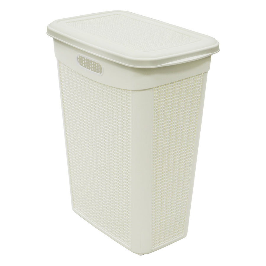 Loop  Ivory 43L Slim Laundry Basket