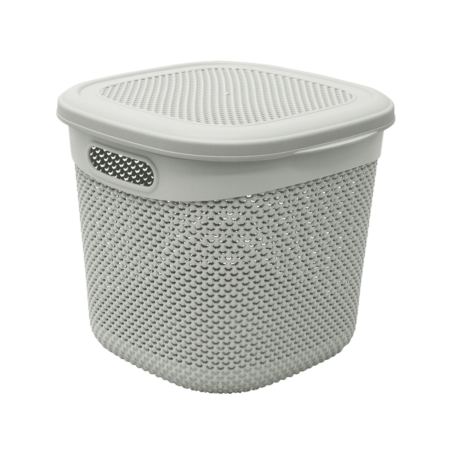 Droplette Ice Grey 15L Storage Basket with Lid