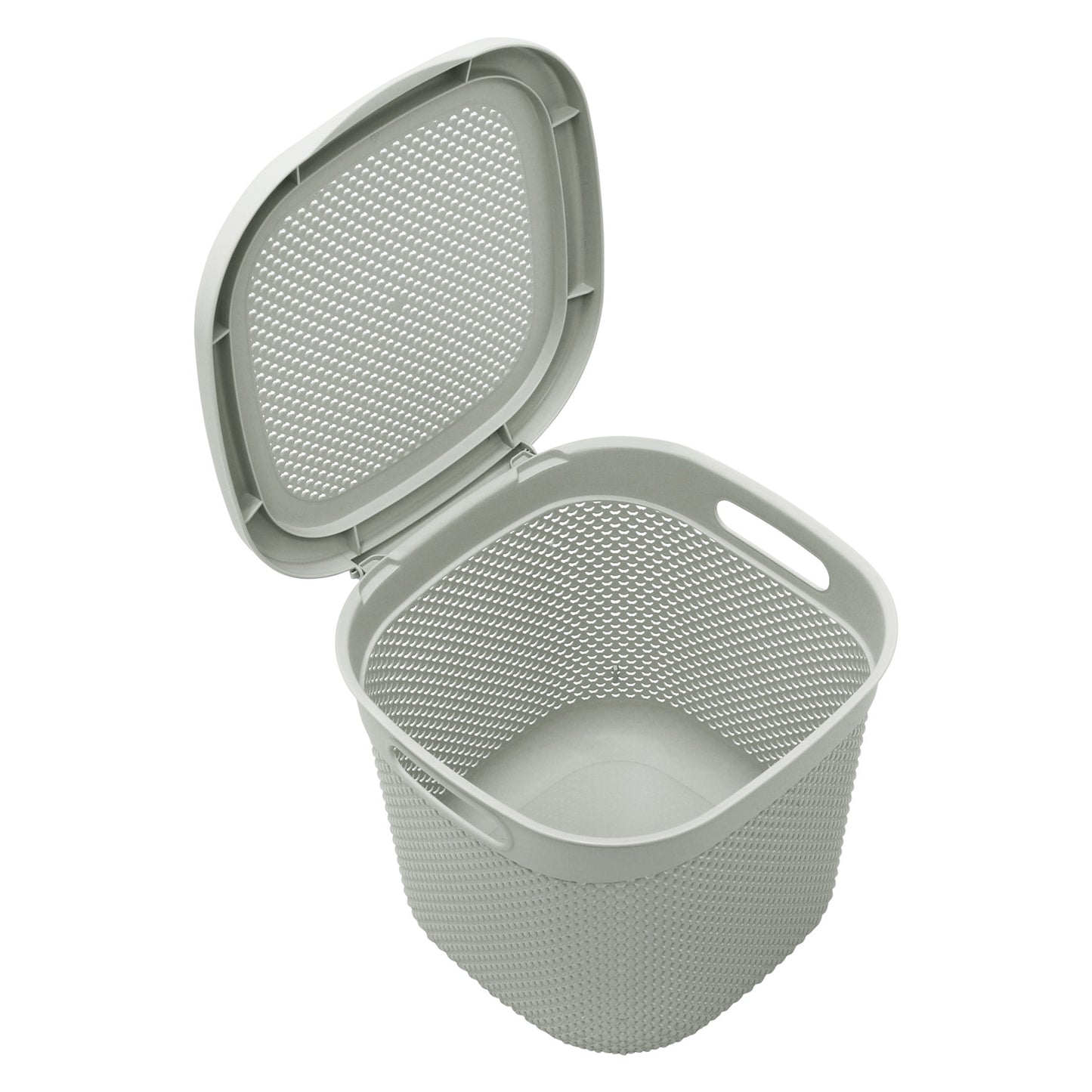 Droplette Ice Grey 15L Storage Basket with Lid