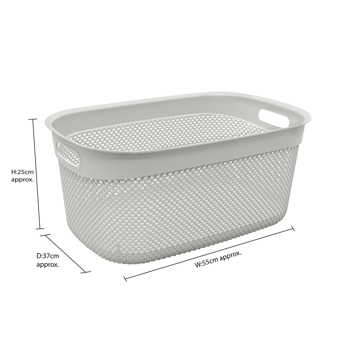 Droplette Ice Grey 33L Laundry Basket