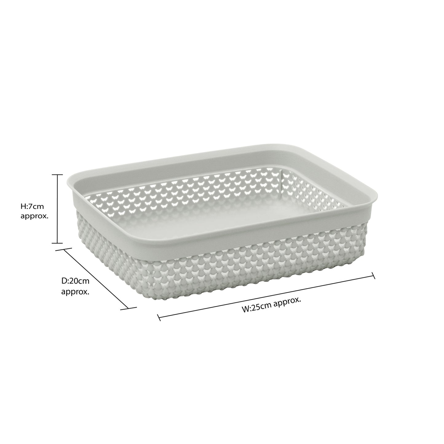 Droplette Ice Grey 2.2L Storage Basket