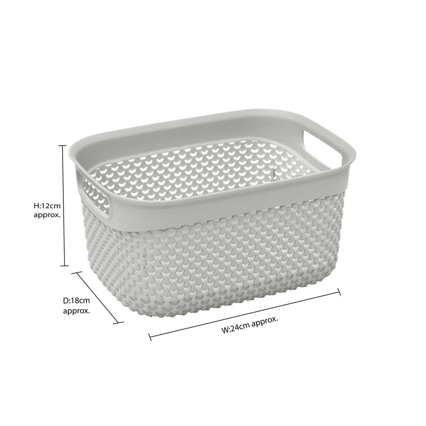 Droplette Ice Grey 3.3L Storage Basket