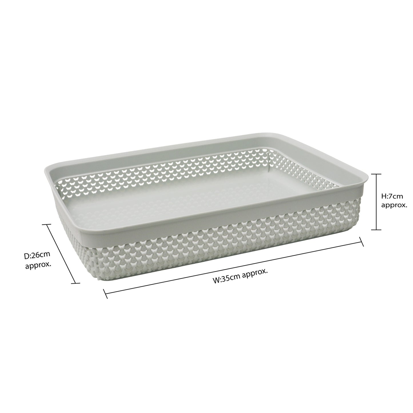 Droplette Ice Grey 4.7L Storage  Basket