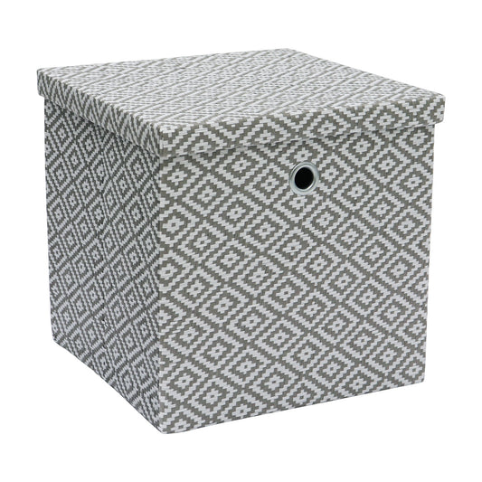 Argyle Foldable Paper Storage Box with Lid