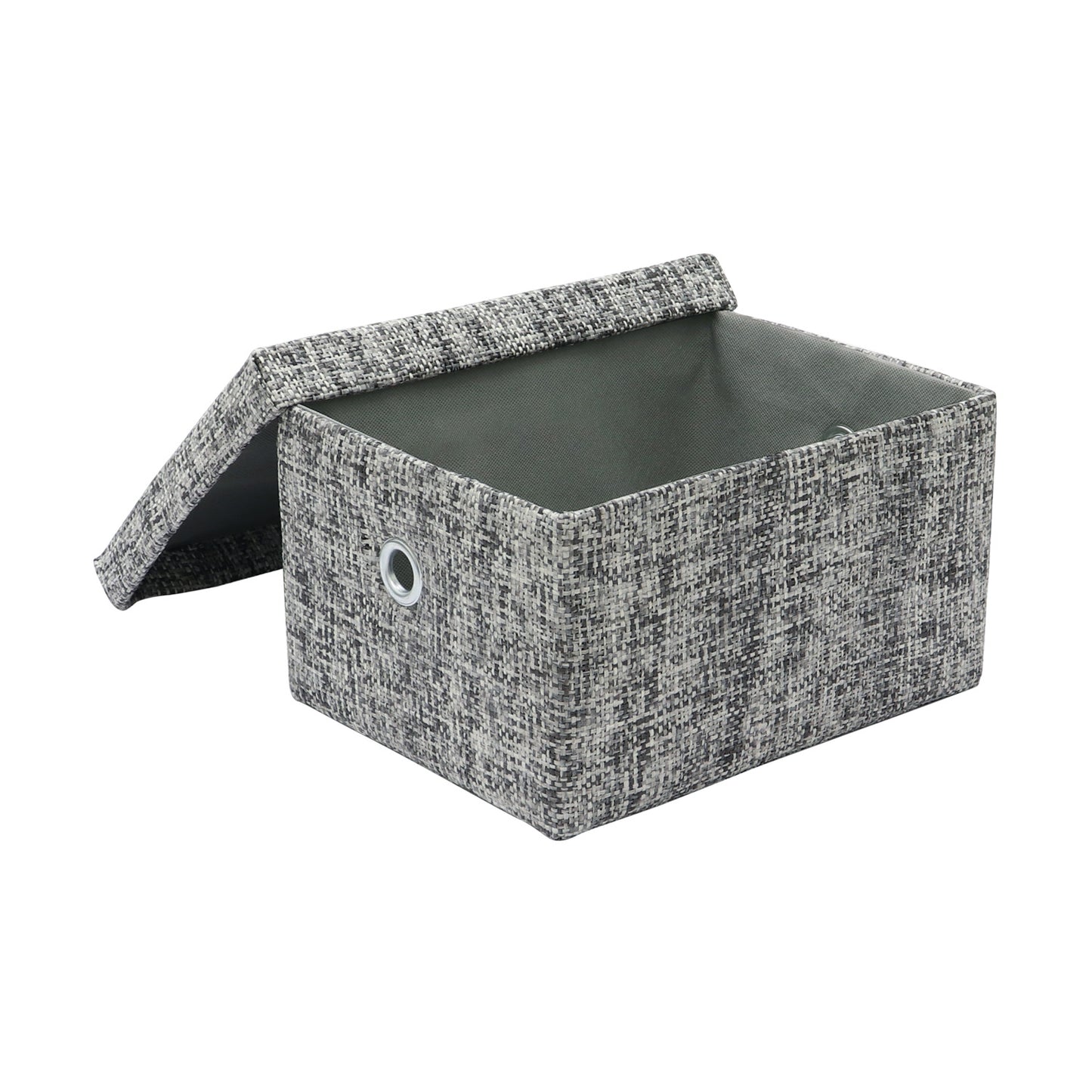 Urban Set of 3 Rectangular Paper Storage Baskets with Lids